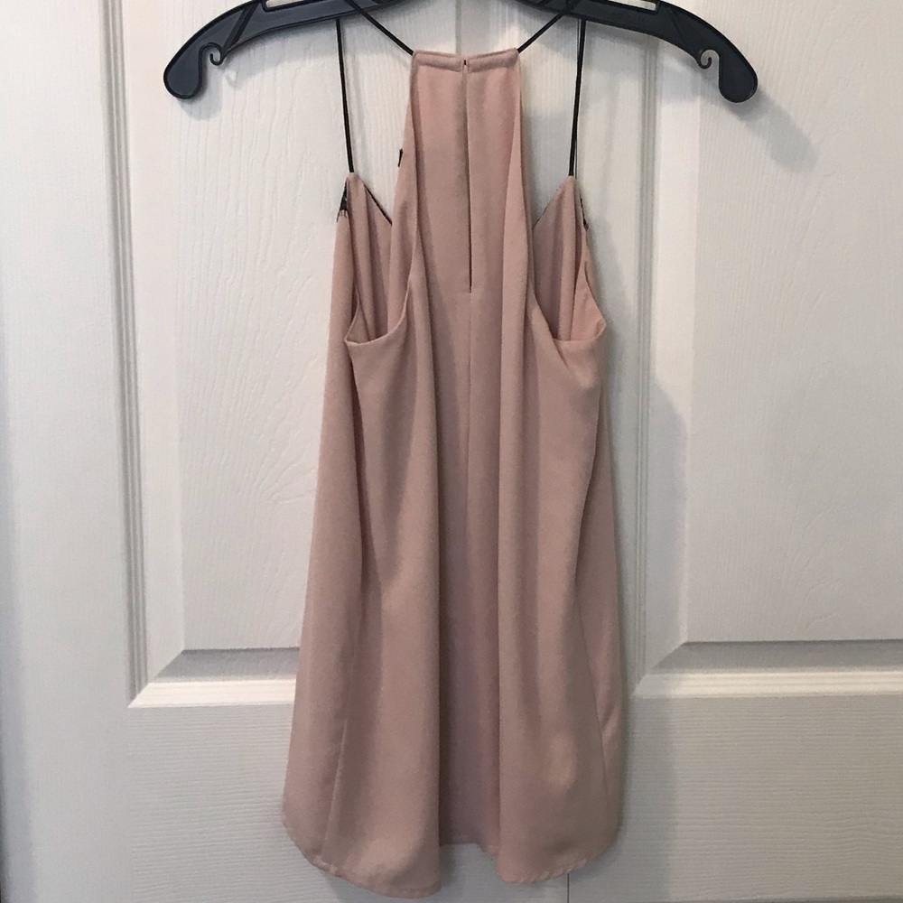 095A Express Tank - Rose pink with Black Lace - Picture 2 of 2